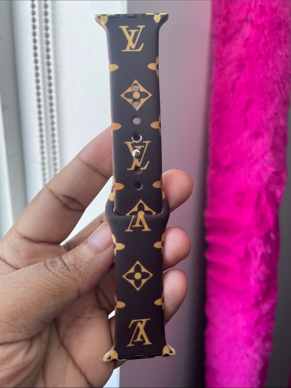 Fashion Monogram Silicone Watch Band